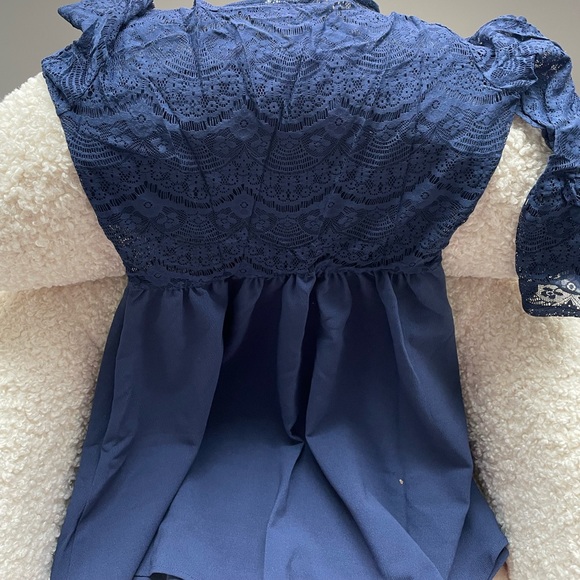Blue Lace Dress - Picture 2 of 2